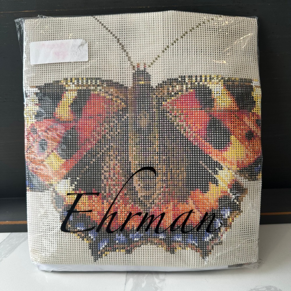 Ehrman Small Tortoiseshell Butterfly Needlepoint Kit Elian McCready 2004 Wool